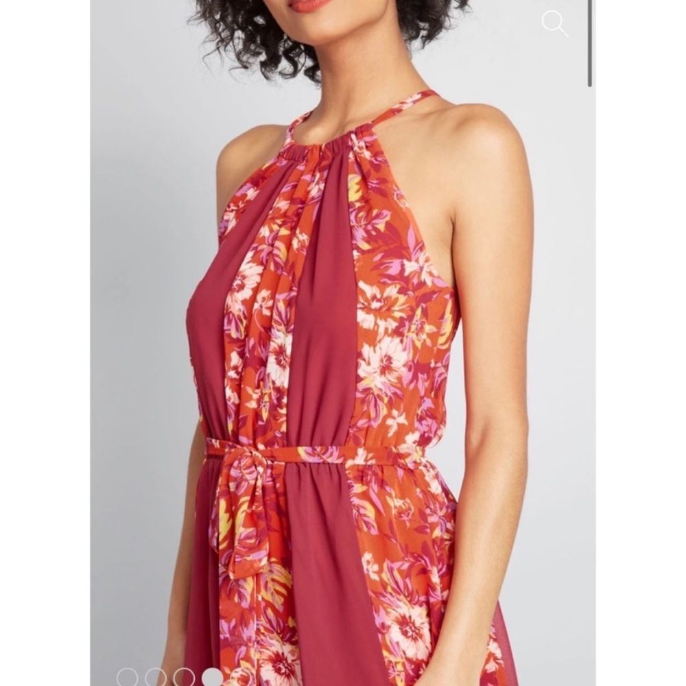 ModCloth Elegant Chiffon Maxi Dress. Size XL - Picture 4 of 13